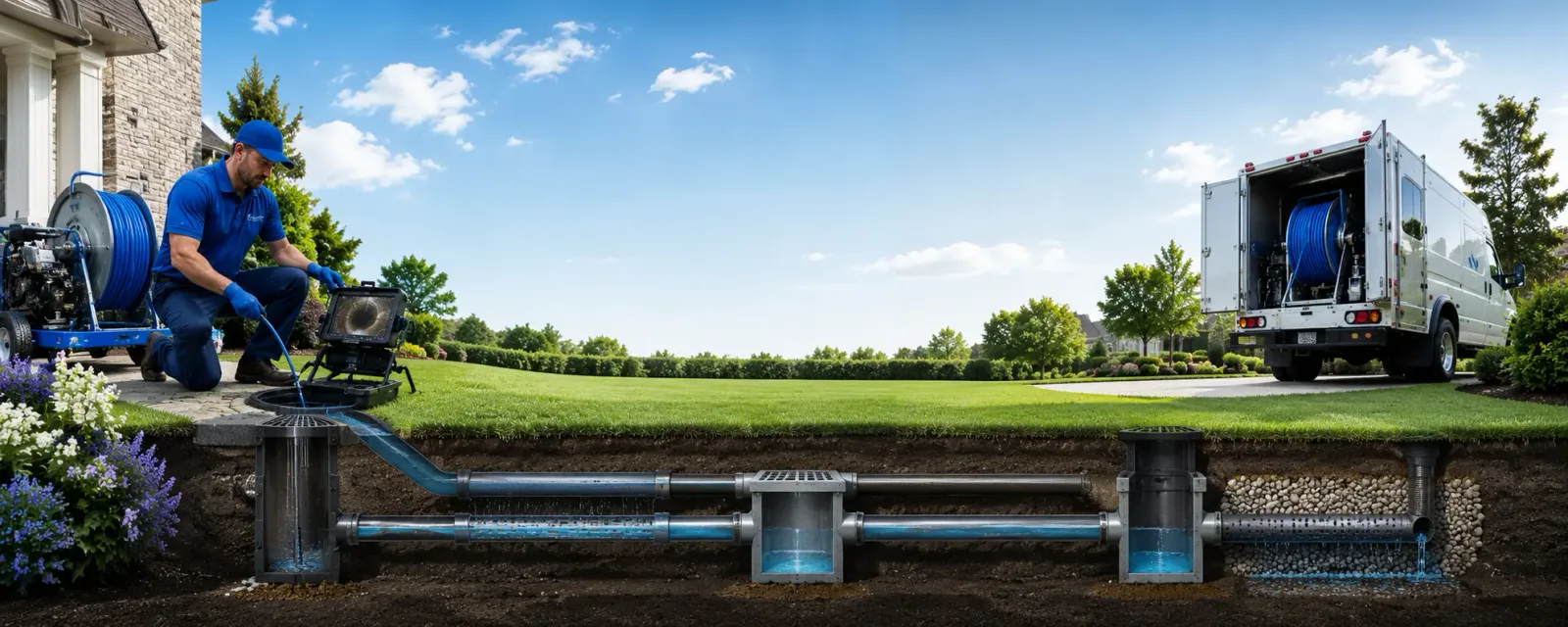 Outdoor drain cleaning information for East Meredith, NY